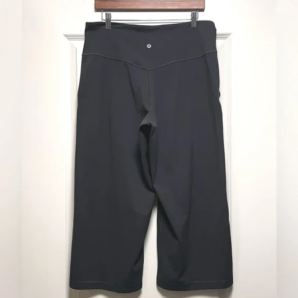 EUC Lululemon Athletica Align High Rise Wide Leg Crop Pants Graphite Grey 14 - Picture 3 of 7